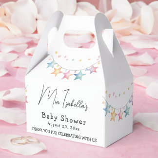 Aquarellstars Kinderdusche Gefälligkeitsboxen Geschenkschachtel