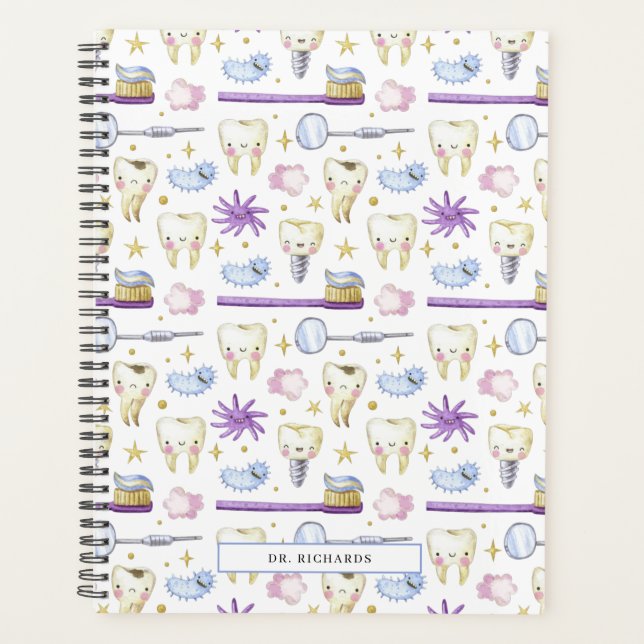 Aquarellstelle | Zahnarzthyphenist Planer (Vorderseite)