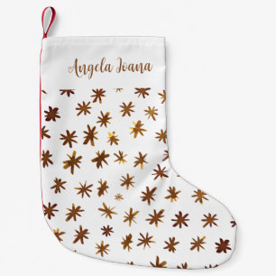 Aquarellsterne mit Namen - gelb Kleiner Weihnachtsstrumpf