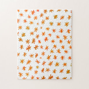 Aquarellsterne - orange puzzle