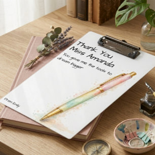 Aquarellstift Moderne Schule Lehrer Anerkennung Klemmbrett