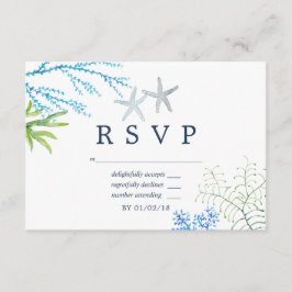 Aquarellstrand Hochzeitshochzeit RSVP