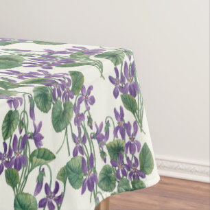 Aquarellsträuße aus Veilchen Tischdecke