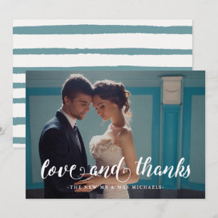 Aquarellstreifen Hochzeit Danke Foto