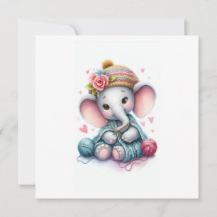 AquarellstrickElefant