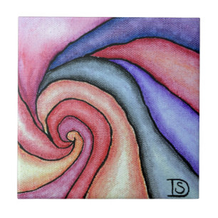 Aquarellstrudel Fliese
