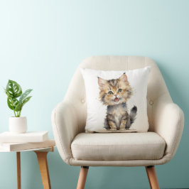Aquarelltabby Kitten Kissen