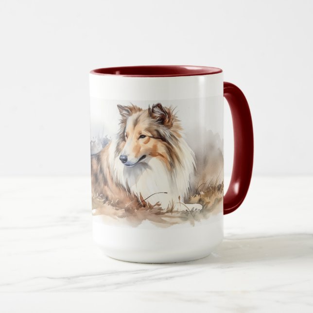Aquarelltasche Tasse (VorderseiteRechts)