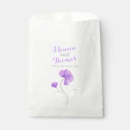 Aquarelltaschen Blume lila graue Gastgeschenk Hoch Geschenktütchen