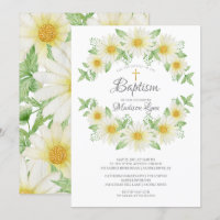 Aquarelltaufe Daisy Bloral Einladung