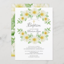 Aquarelltaufe Daisy Bloral Einladung