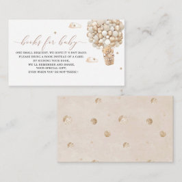 Aquarellteddy trägt Ballon Baby'sEnclosure Card Begleitkarte