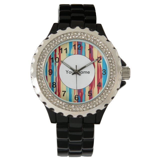 Aquarelltextur Armbanduhr (Vorderseite)