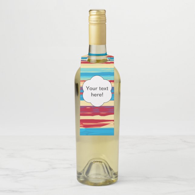 Aquarelltextur Flaschenanhänger (Auf Flasche)