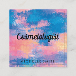 Aquarelltextur Quadratische Visitenkarte