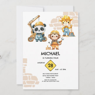 Aquarelltiere bauen jedes Jahr Einladung