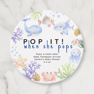 Aquarelltiere - Pop es, wenn sie Pop macht! Geschenkanhänger