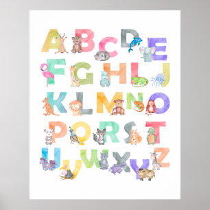 Aquarelltiere Poster