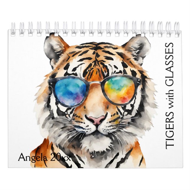 Aquarelltiger Kalender (Titelbild)