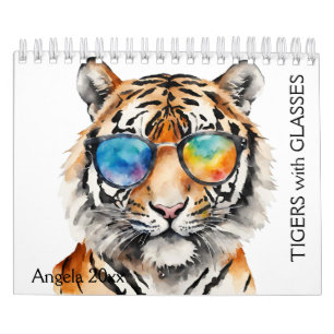 Aquarelltiger Kalender
