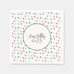 Aquarelltöne Handgemalte Farbe zum Geburtstag Serviette