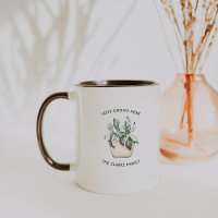 Aquarelltöne Pflanze Personalisiert Kaffee Tasse