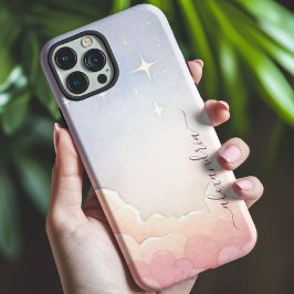 Aquarelltöne Rosa Himmel mit Namen Case-Mate iPhone Hülle