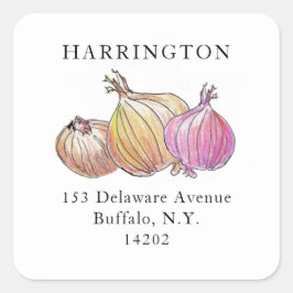 Aquarelltonnen Einzigartige handGezeichnet Rücksen Quadratischer Aufkleber