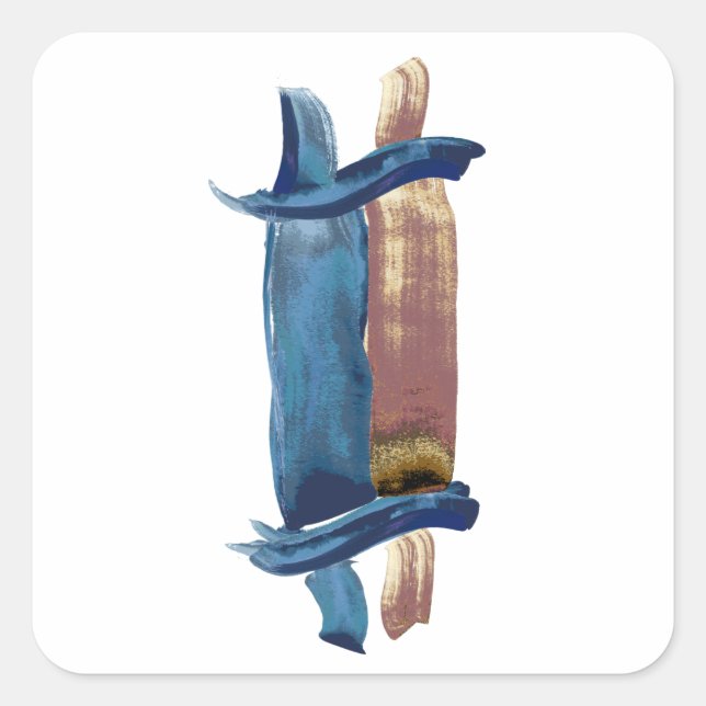 Aquarelltorah Quadratischer Aufkleber (Vorderseite)