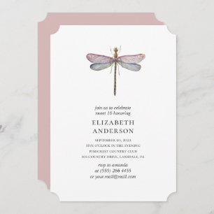 Aquarelltrebchen Sweet 16. 16. Geburtstag von Lila Einladung