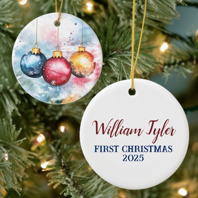 Aquarelltrio zu Weihnachten Keramik Ornament (Von Creator hochgeladen)