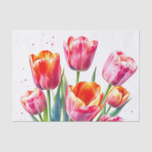 Aquarelltücher mit weißen Kanten Seidenpapier