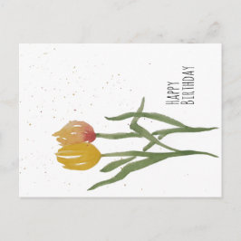 Aquarelltulips - Alles Gute zum Geburtstag Postkarte