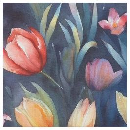 Aquarelltulpen (Abstrakt) Stoff