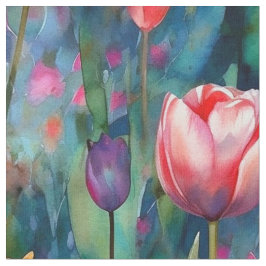 Aquarelltulpen (dunkel) stoff