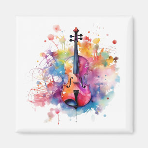 Aquarellviolin Magnet