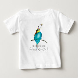 Aquarellvogel (europäischer Bienenfresser) Baby T-shirt