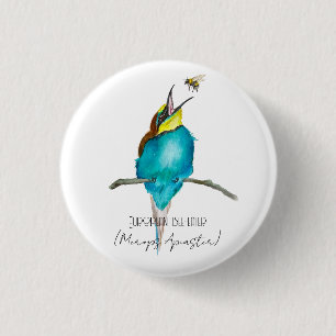 Aquarellvogel (europäischer Bienenfresser) Button