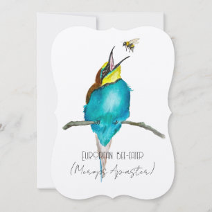 Aquarellvogel (europäischer Bienenfresser) Einladung