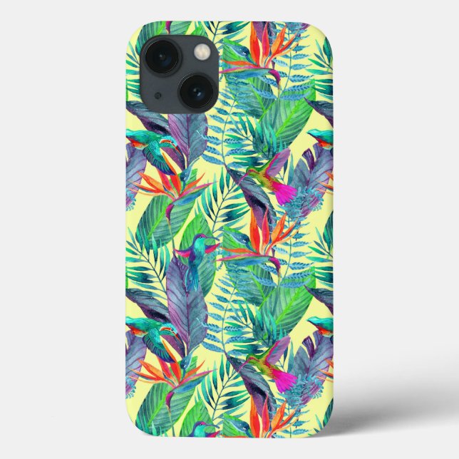Aquarellvögel im Dschungel Case-Mate iPhone Hülle (Rückseite)