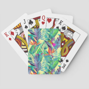 Aquarellvögel im Dschungel Spielkarten