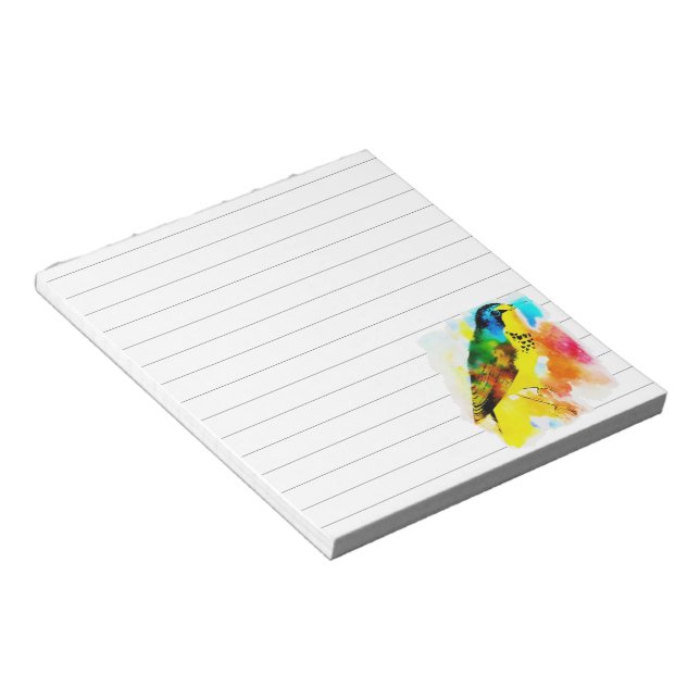 Aquarellvogel Notizblock (angewinkelt)