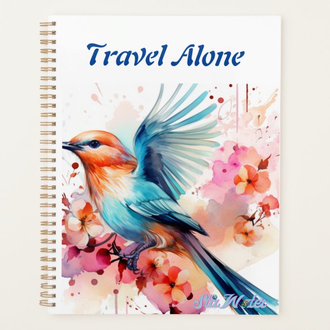 Aquarellvogelreise alleine Planer (Vorderseite)