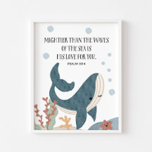 Aquarellwal Christliche Kinder Bibel Vers Print