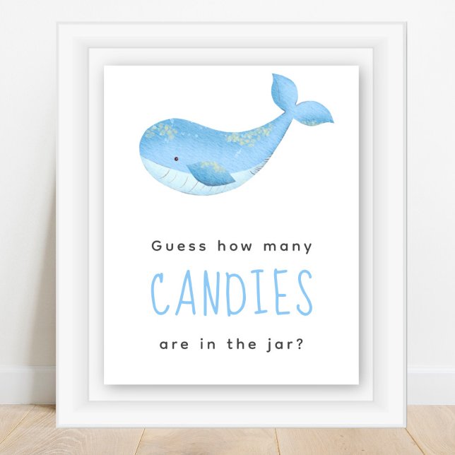 Aquarellwal - Wie viele Bonbons sind im Glas? Poster (Von Creator hochgeladen)