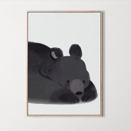 Aquarellwald Dekor des Kinderzimmers "Little Bären Poster