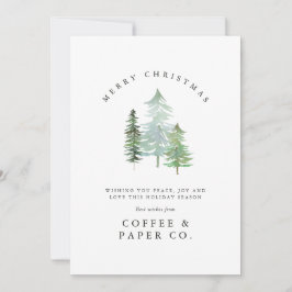 Aquarellwald Frohe Weihnachtsfeier Feiertagskarte