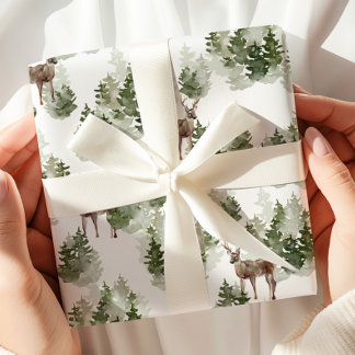 Aquarellwald Geschenkpapier
