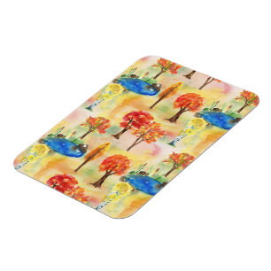 Aquarellwald Magnet