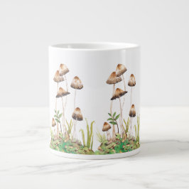 Aquarellwald-Pilze Jumbo-Tasse